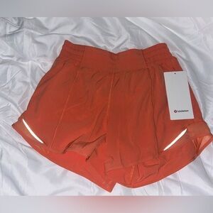 NWT Lululemon Hotty Hot HR Short 4” Lined Shorts in Coral